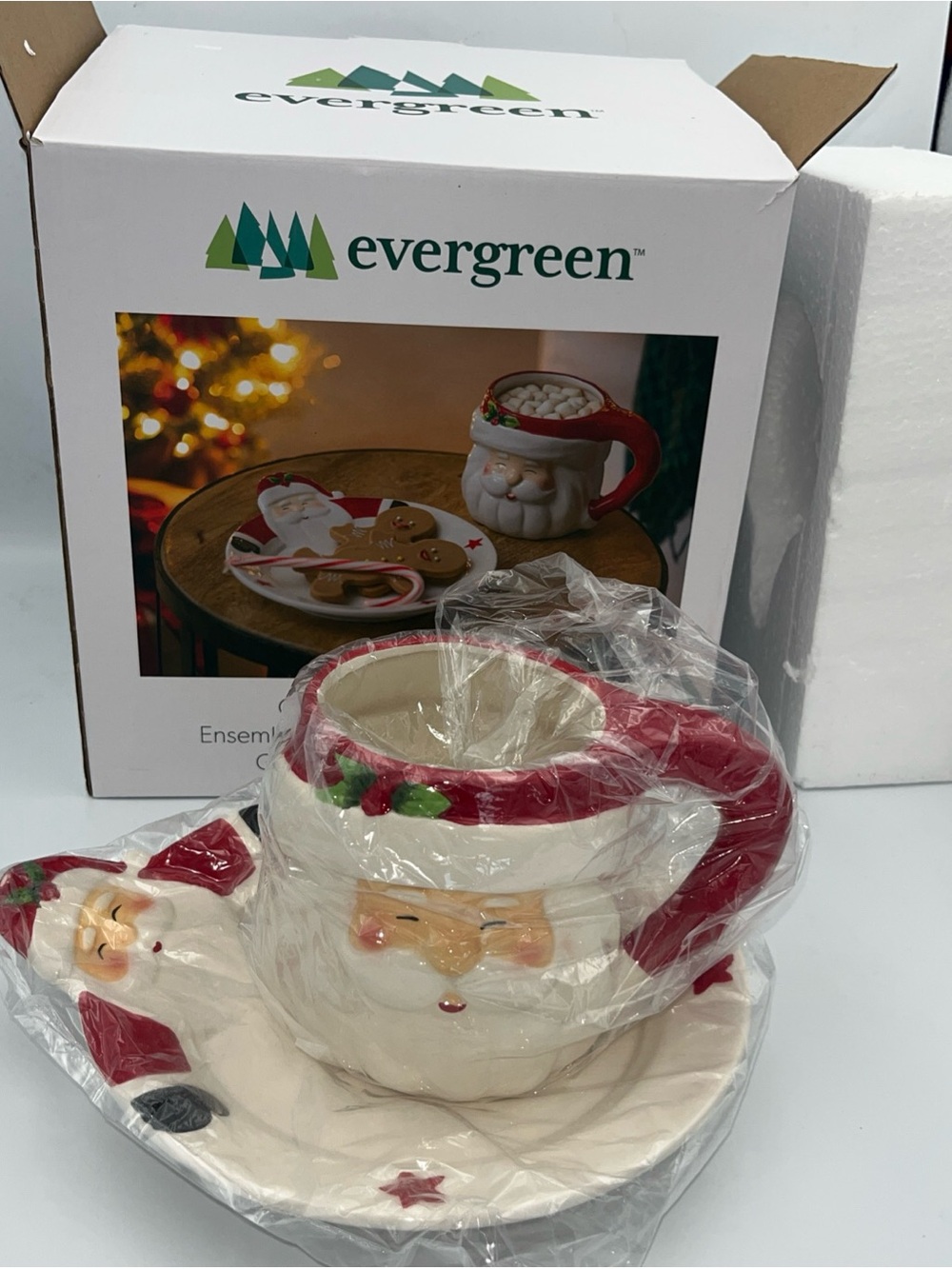 NIB Evergreen Cookies For Santa Mug & Plate Set  2 Available Sold Separate